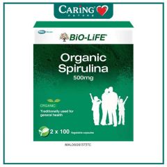 BiO-LiFE ORGANIC SPIRULINA VEGETABLE CAPSULE 100S X 2