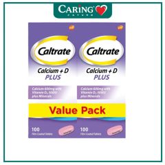 CALTRATE 600 PLUS CALCIUM + VITAMIN D & MINERALS TABLET 100S X 2