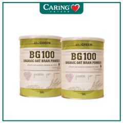 BIOGREEN BG100 ORGANIC OAT BRAN POWDER 500G X 2