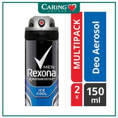 REXONA MEN DEODORANT SPRAY ICE COOL 150ML X 2