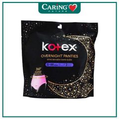 KOTEX OVERNIGHT PANTIES S/M 2S