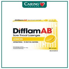 DIFFLAM AB LOZENGES LEMON 12S