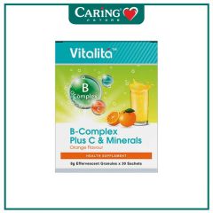 VITALITA VITAMIN B COMPLEX PLUS C & MINERAL EFFERVESCENT 30S