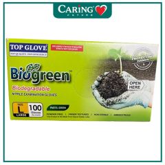 TOP GLOVE NITRILE BIOGREEN GLOVE L 100S