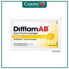 DIFFLAM AB LOZENGES LEMON 6S